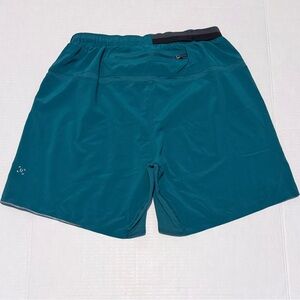 Lululemon Men’s Green Shorts Size Small Waist 26” Rise 12” Inseam 7” Back Zipper